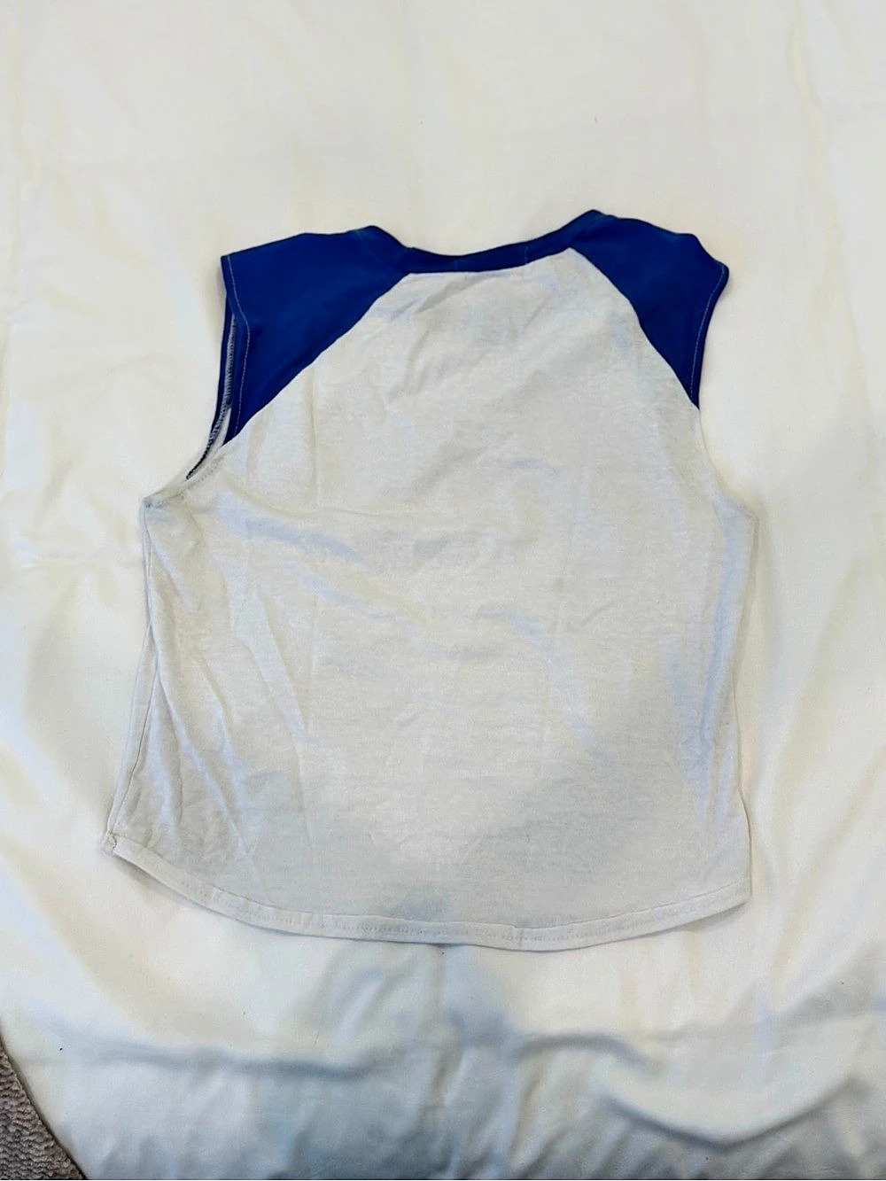 Braves Graphic Tee in White & Blue Upcycled - Picture 2 of 3